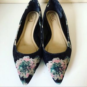 Sam Edelman Velvet Floral Flats